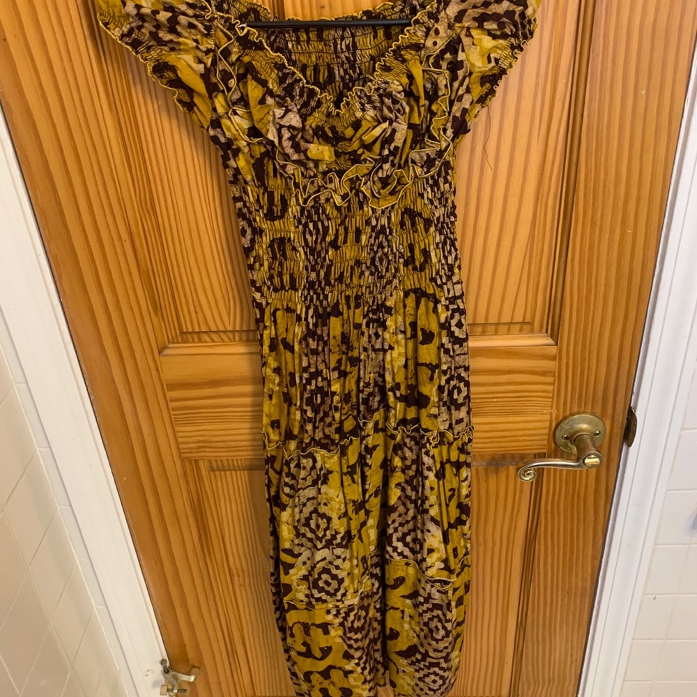 African Light Brown and Dark Brown Dress 👗.